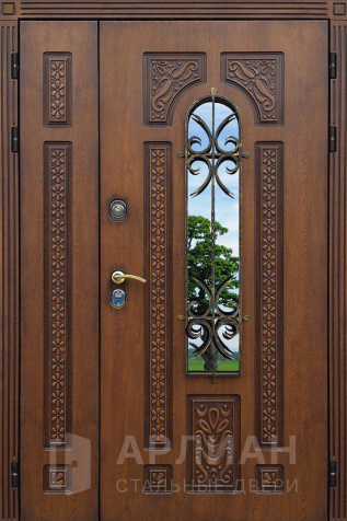 Фото «Со стеклом парадная дверь в загородный дом №332»