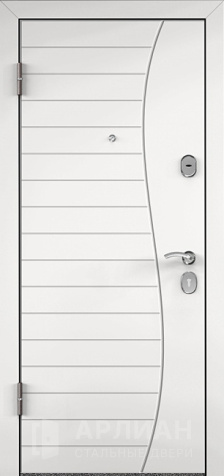 Фото №2 «Матовая входная дверь стиль Лофт цвет белый матовый №26»