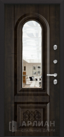 Фото №2 «Дизайнерская дверь с отделкой под Бетон и усиленным листом металла №8»