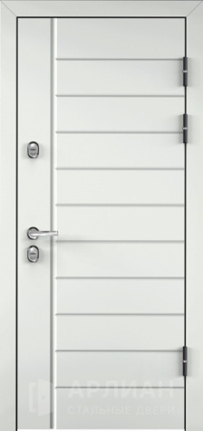 Фото «Белая входная дверь МДФ с двух сторон №12»